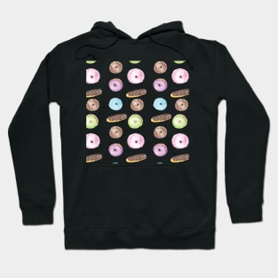 Hand Watercolored Donuts and Eclairs Hoodie